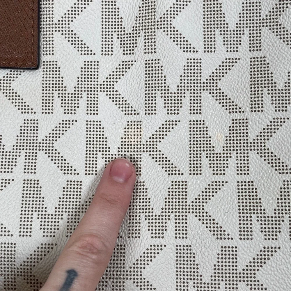 Michael Kors Jet Set Tote Bag Signature Monogram MK Logo Large Shoulder Bag